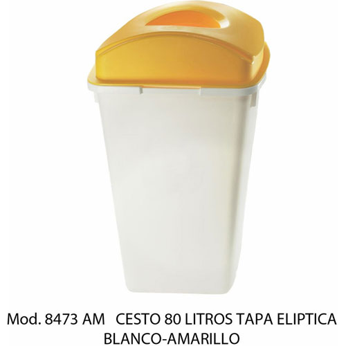Foto de CESTO TAPA ELÍPTICA CON CAPACIDAD DE 80 LITROS / 21.16 GALONES 