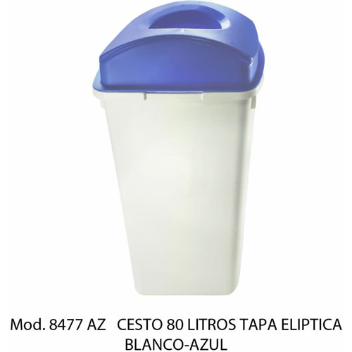 Foto de CESTO TAPA ELÍPTICA CON CAPACIDAD DE 80 LITROS / 21.16 GALONES 