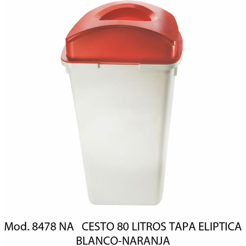 Foto de CESTO TAPA ELÍPTICA CON CAPACIDAD DE 80 LITROS / 21.16 GALONES 
