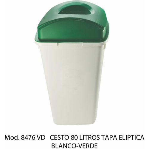 Foto de CESTO TAPA ELÍPTICA CON CAPACIDAD DE 80 LITROS / 21.16 GALONES 