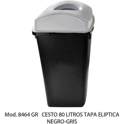 Foto de CESTO TAPA ELÍPTICA CON CAPACIDAD DE 80 LITROS / 21.16 GALONES 