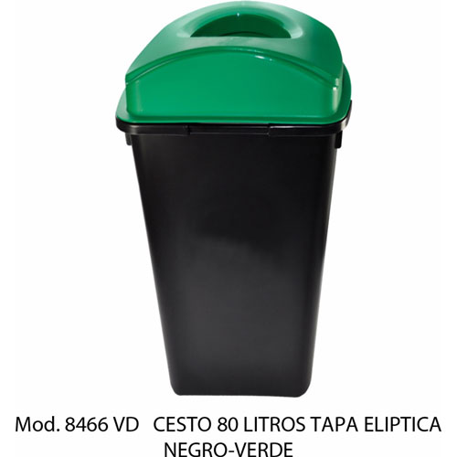Foto de CESTO TAPA ELÍPTICA CON CAPACIDAD DE 80 LITROS / 21.16 GALONES 