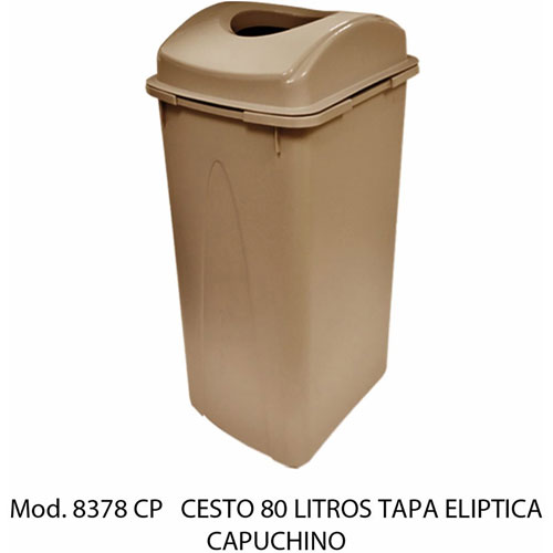 Foto de CESTO TAPA ELÍPTICA CON CAPACIDAD DE 80 LITROS / 21.16 GALONES 
