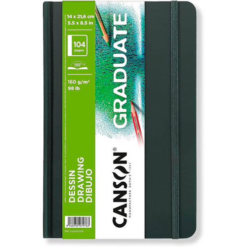 Foto de Cuaderno Canson Graduate Dessing 14 X 21.6 Cm De 160Gr Con 52 Hojas 