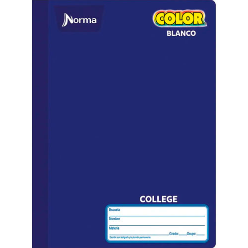 Foto de Cuaderno College Cosido Blanco Norma Color 360 100 Hojas 