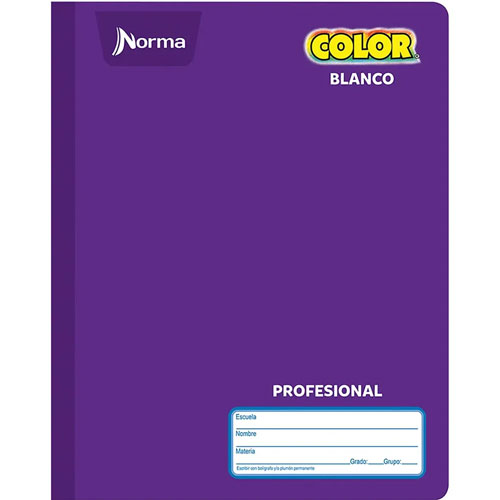 Foto de Cuaderno Cosido Profesional Norma Color 360 100 Hojas Blanco 