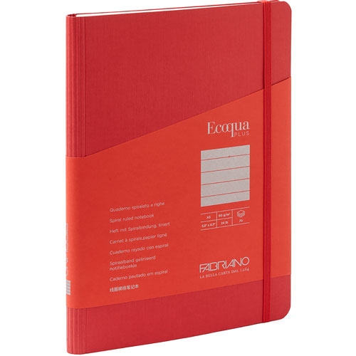 Foto de Cuaderno de Arte Fabriano Rojo A5 Ecoqua Plus 90G Rayas 70 Hojas 