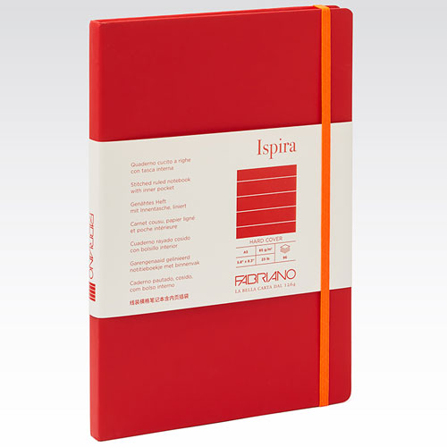 Foto de Cuaderno Arte A5 Rayas Rojo PTA-GSA 85G 96 Hojas Ispira Pocket 