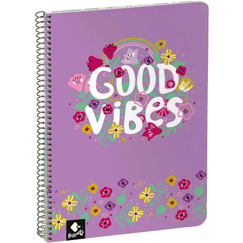 Foto de CUADERNO FORMA FRANCESA BUSQUETS GOOD VIBES CUADRO CHICO 80 HOJAS 