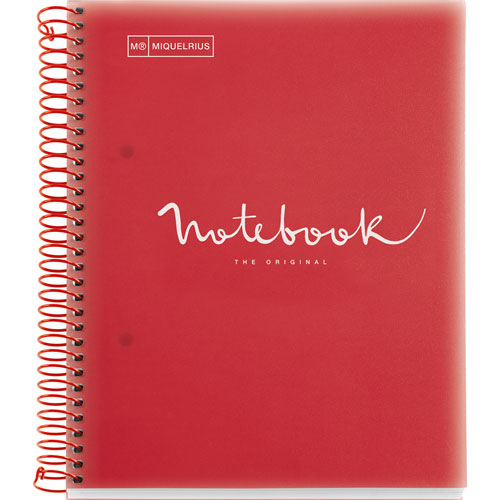 Foto de Cuaderno Forma Francesa de Rayas 120 Hojas Rojo 