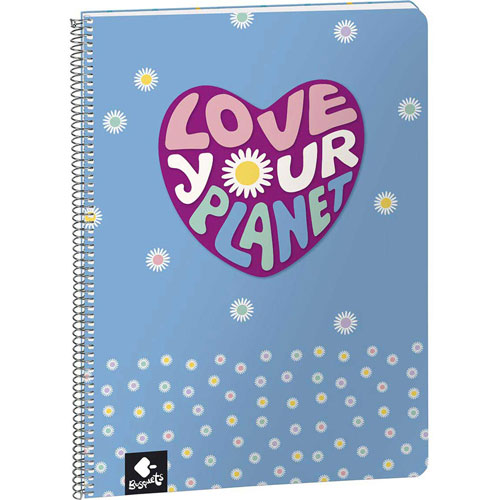 Foto de CUADERNO PROFESIONAL BUSQUETS LOVE PLANET CUADRO CHICO 80 HOJAS 