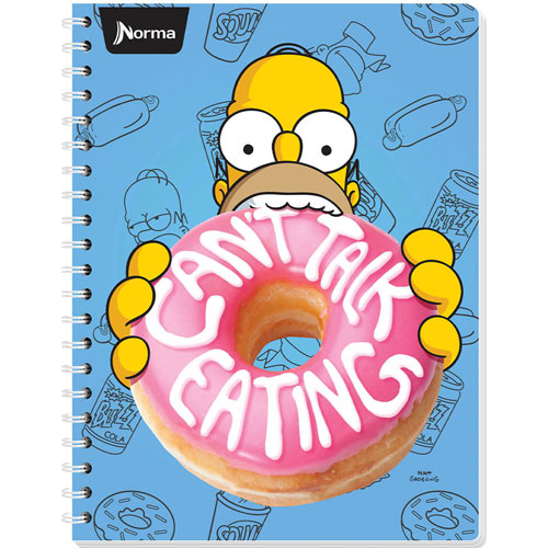 Foto de Cuaderno profesional Norma Simpsons doble arillo cuadro grande 100 hojas 