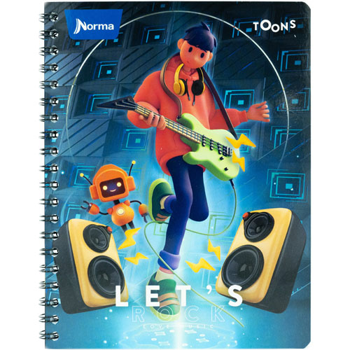 Foto de Cuaderno profesional Norma Toons doble arillo cuadro chico 100 hojas 