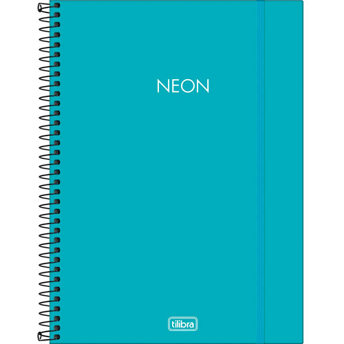 Foto de Cuaderno Profesional Tilibra Neon 160 Hojas Raya Azul 