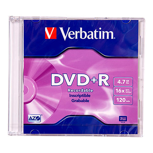 Foto de DVD GRABABLE VERBATIM DVD+R 4.7GB 16X 