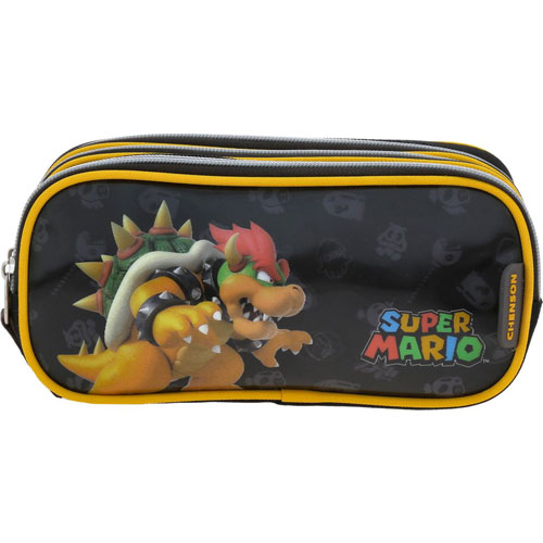 Foto de Estuche Escolar Chenson Mario Bros Booser Negro 