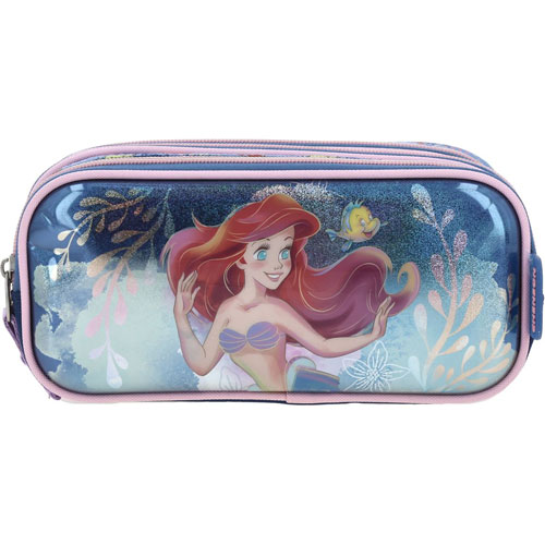 Foto de Estuche Escolar Chenson Princesas Ariel Azul 