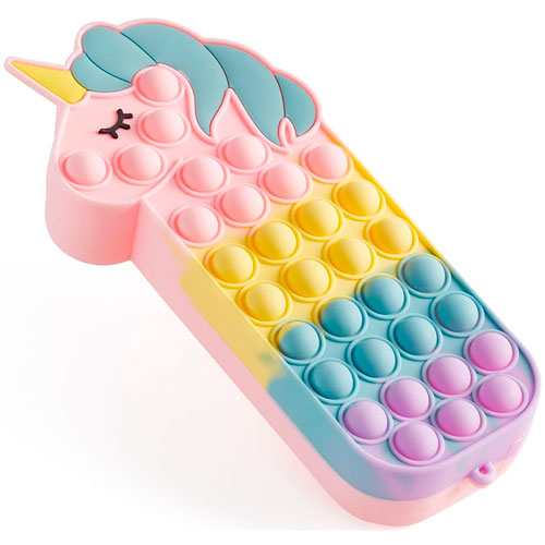 Foto de Estuche escolar MQR Pop It unicornio rosa 