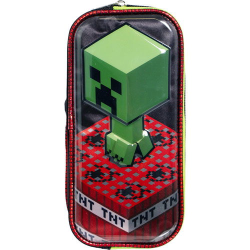 Foto de Estuche Escolar Ruz Minecraft 3D Negro 