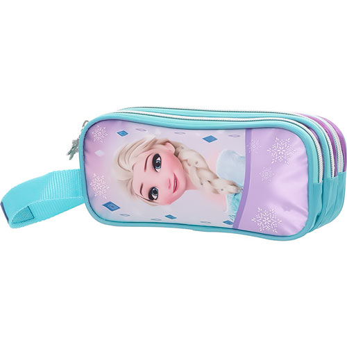 Foto de Estuche Ruz Disney Frozen Triple Aqua/Morado/Rosa 