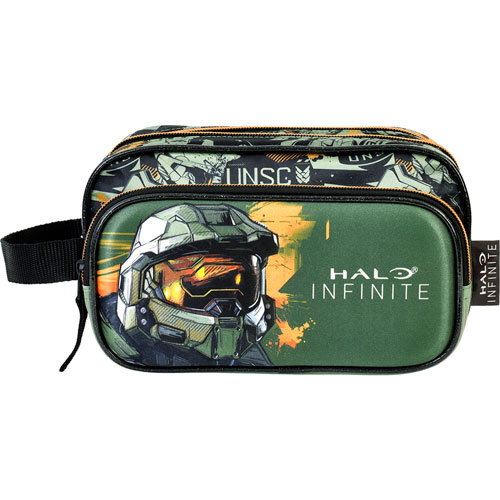 Foto de Estuche escolar triple Yadatex HAL008 Halo verde 
