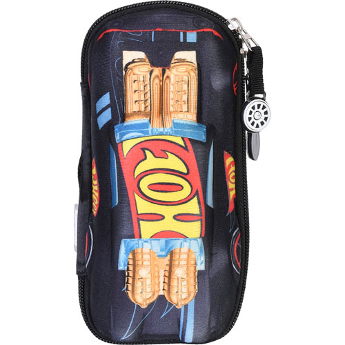 Foto de Estuche escolar triple Yadatex HWS013 Hot Wheels negro 
