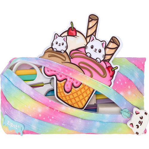 Foto de Estuche Escolar Zipit Sweetie Gato 1 Cierre 