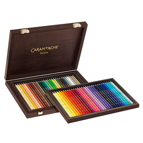 Foto de Estuche Lapices Acuarelables Caran D´Ache Supracolor Caja de Madera con 60 colores 