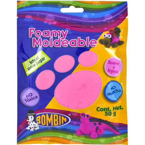 Foto de Foamy moldeable Bombin rosa Pastel 50 gr 