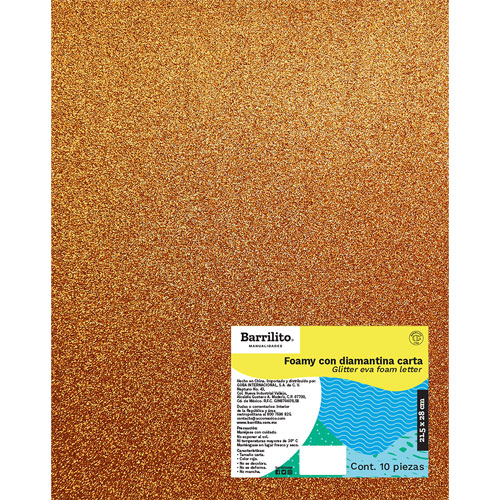 Foto de Fomi Carta Diamantado Con 10 Hojas Barrilito Oro 