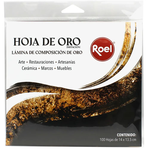 Foto de Hoja De Oro Para Decoración (Imitación) Con 100 Piezas 