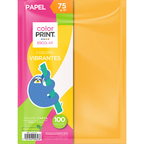 Foto de Hojas De Color Color Print T/C 75G Con 100 Hojas 5 Colores Vibrantes 