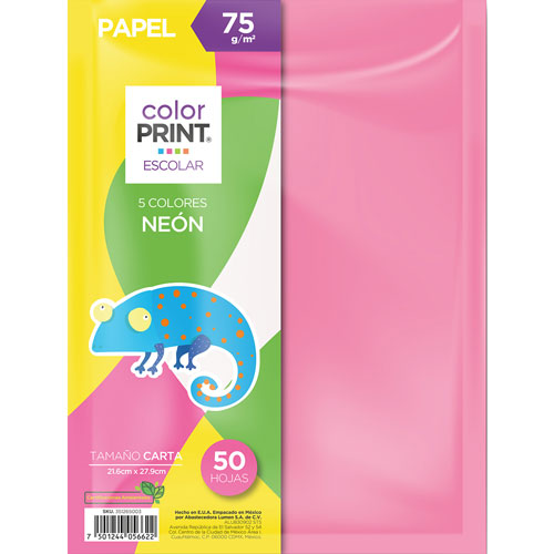 Foto de Hojas De Color Color Print T/C 75G Con 50 5 Hojas Colores Neon 