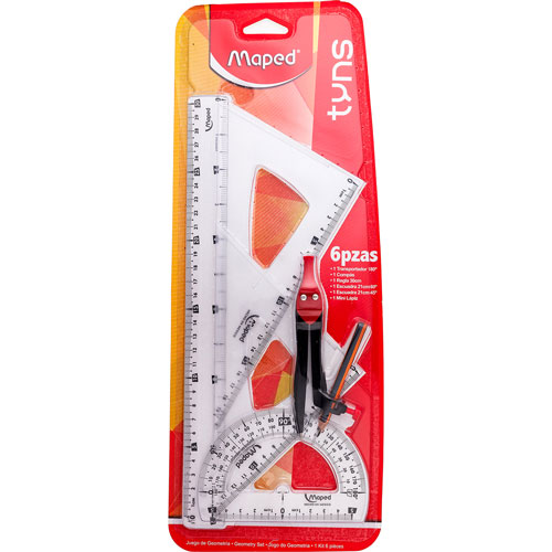 Escuadra De Geometría Maped 26 Cm - Triángulo Con Mango Desmontable Para Dibujo Técnico