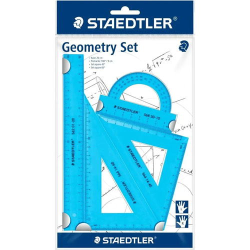 Foto de JUEGO GEOMETRIA STAEDTLER 569 NEON 20CM CON 4 