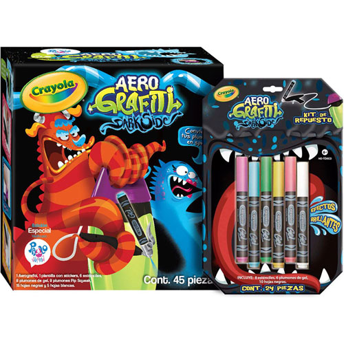 Juguete Crayola kit Aerografity Dark Sid Lumen