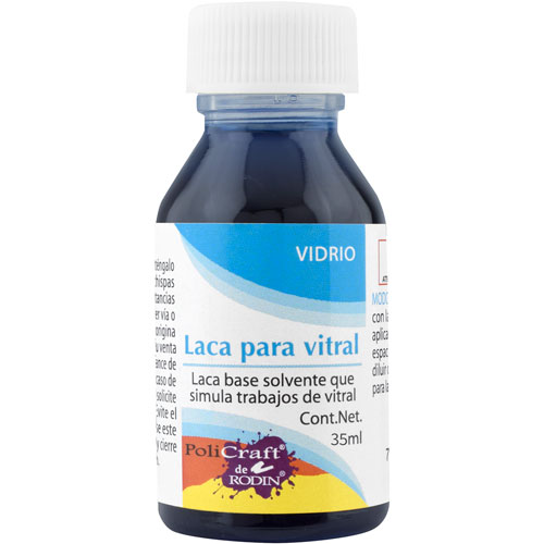 Foto de Laca Para Vitral Azul Claro 35 ml 