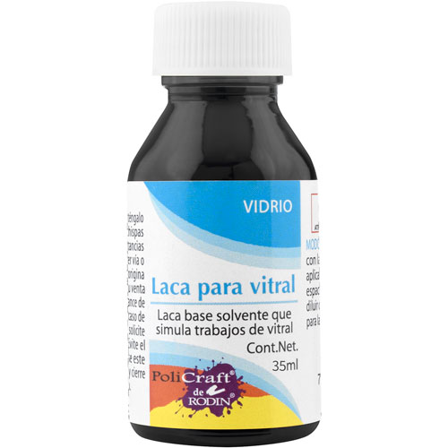 Foto de Laca Para Vitral Negro Opaco 35 ml 