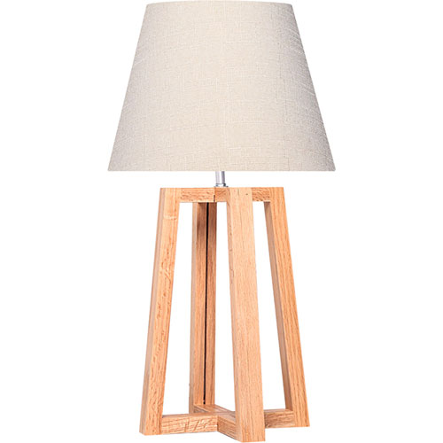 Foto de Lámpara oficina Alterego Bilbao Cónica hueso/madera 
