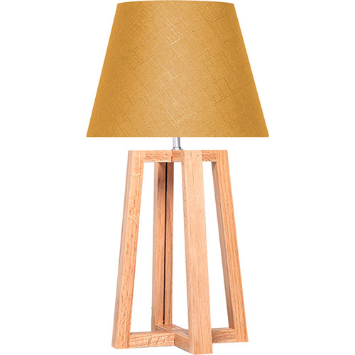 Foto de Lámpara oficina Alterego Bilbao Yara Cónica mostaza/madera 