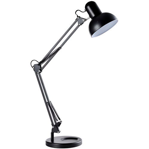 Foto de Lampara Para Escritorio Aries Con Brazo Flexible Color Negro 