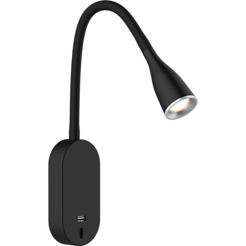 Foto de Lampara Para Oficina Pared Flex Negro Tecnolite Thl162/1 
