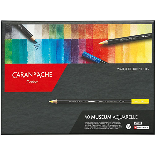 Foto de Lápices Acuarelables Caran D´Ache Museum estuche con 40 colores 