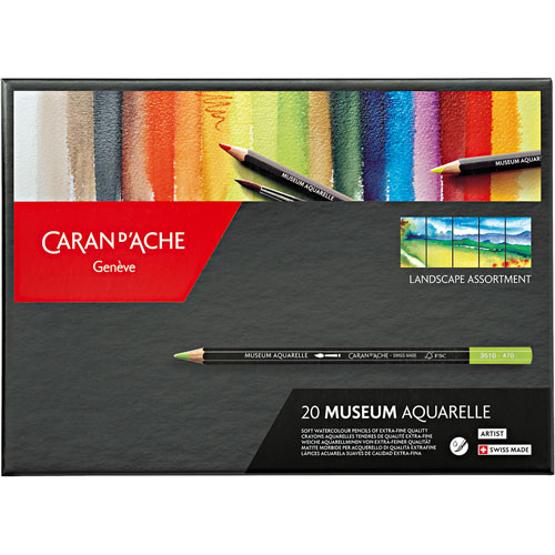 Foto de Lápices Acuarelables Caran D´Ache Museum Paisaje estuche con 20 colores 