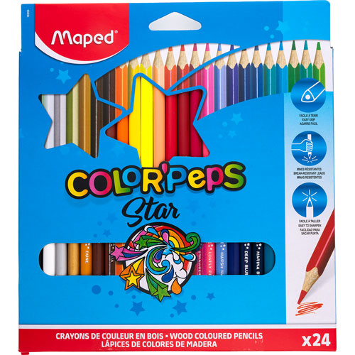 LÁPICES DE COLORES MAPED COLOR PEPS CON 24 | Maped | Escolar | Lápices de colores | lumen.com.mx color maped