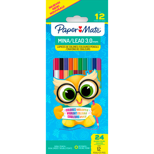 Foto de Lapices De Colores Paper Mate Doble Punta Red 0.3Mm Con 12 Surtido 