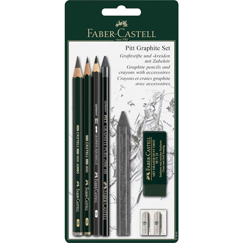 Foto de Lapices de Garfito Faber-Castell Pitt Graphite Set con 7 