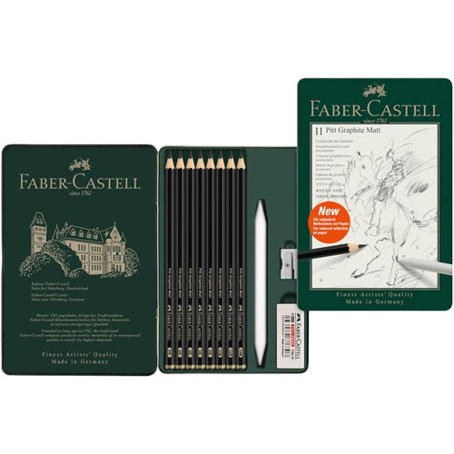 Foto de Lápices Faber-Castell Pitt Graphite Matt Set con 11 