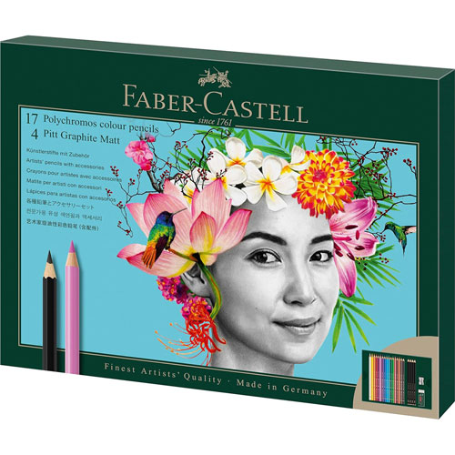 Foto de Lápices Faber-Castell Polychromos y Pitt Graphite Matt Set con 23 