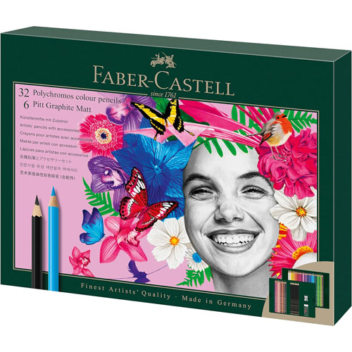 Foto de Lápices Faber-Castell Polychromos y Pitt Graphite Matt Set con 40 